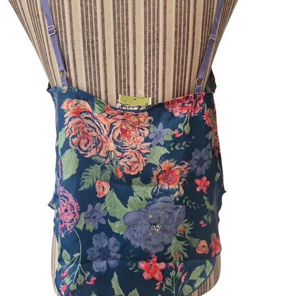 Free People Intimately Women Multicolor Flower Spaghetti straps  Tank top Size S - Picture 6 of 12